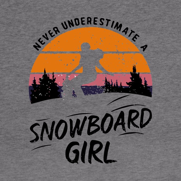 Never Underestimate A Snowboard Girl, Funny Girl by Chrislkf